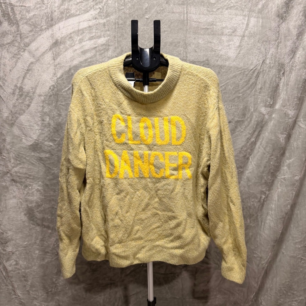 H&M Size M Cloud Dancer Yellow Knit Sweater‎ Women's Size M